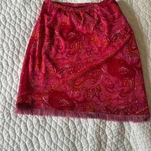 Elegant Paisley Pink Skirt